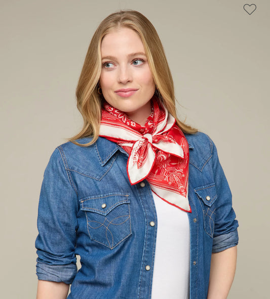 Lucchese Mirrored Red Scarf